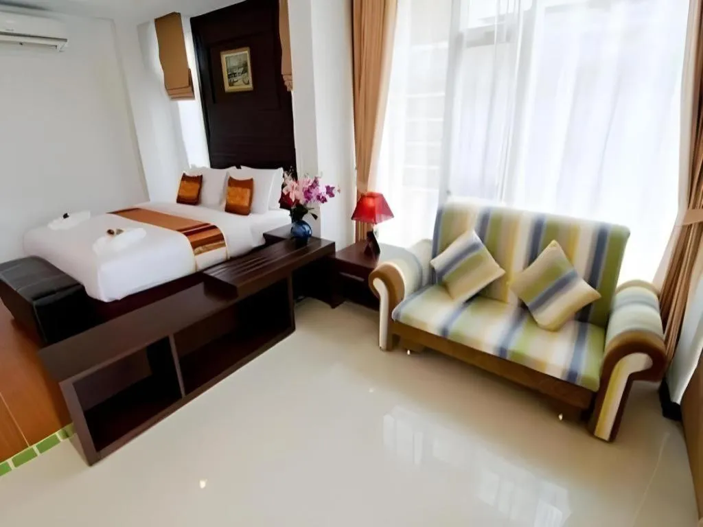 Bed in Nattha Waree Hot Spring Resort and Spa