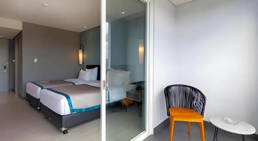 Bed in Blue Sky Hotel