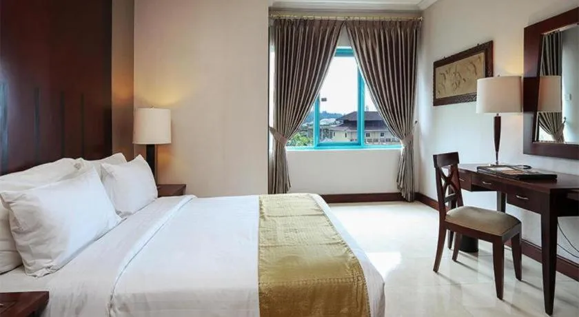 Bed in Blue Sky Hotel