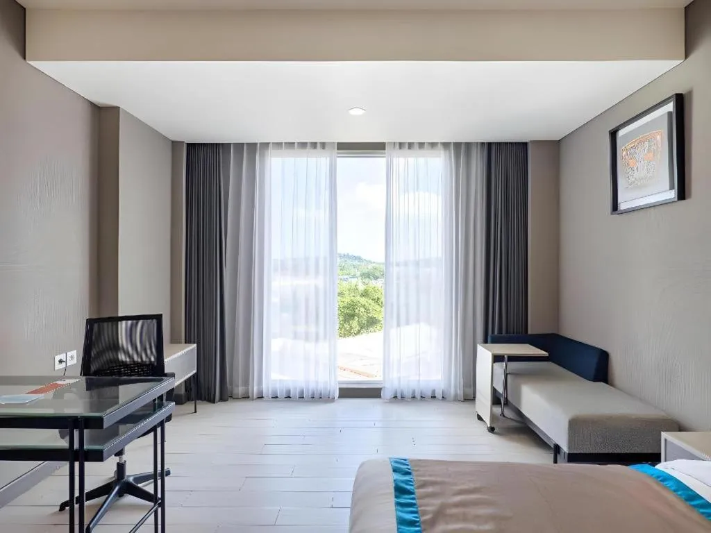 Bed in Blue Sky Hotel