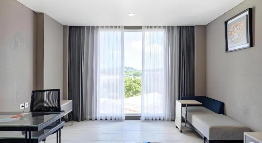 Bed in Blue Sky Hotel