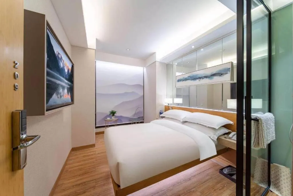 Bed in H-Hotel Riverside Chengdu