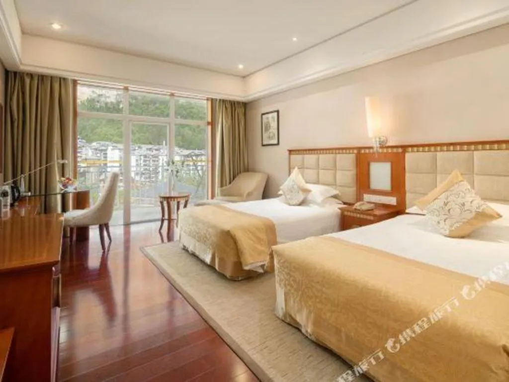 Bed in Zhangjiajie Qinghe Jinjiang International Hotel