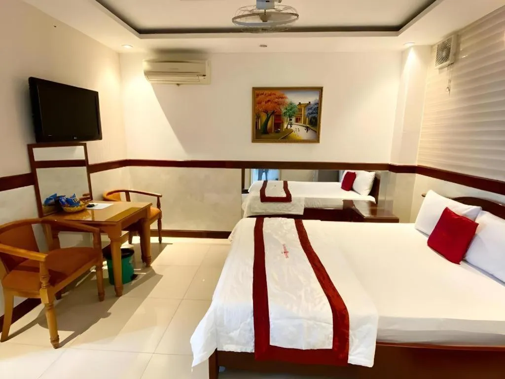 Bed in Ha Oanh Hotel