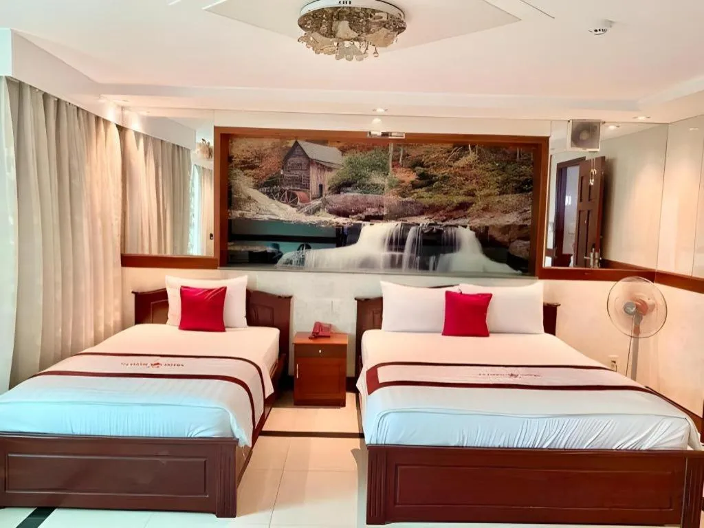 Bed in Ha Oanh Hotel