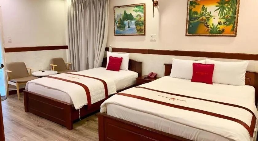 Bed in Ha Oanh Hotel