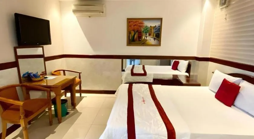 Bed in Ha Oanh Hotel