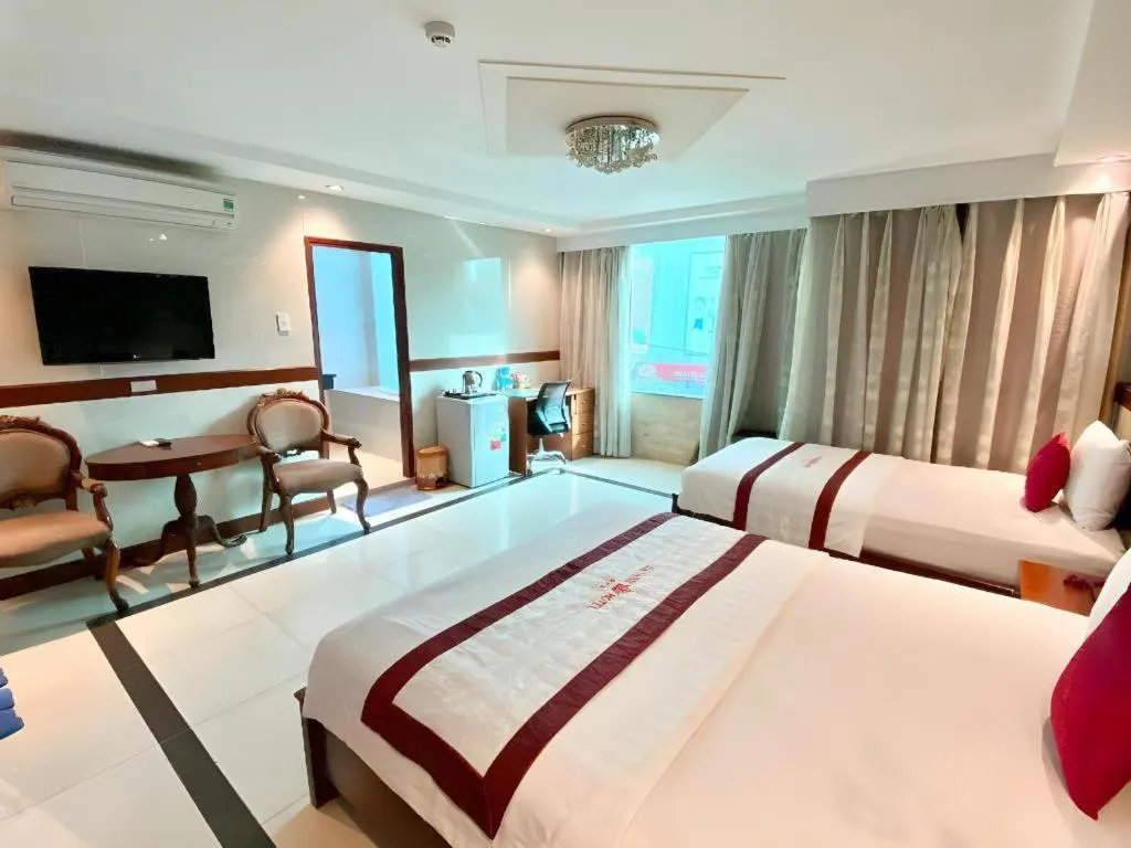 Bed in Ha Oanh Hotel