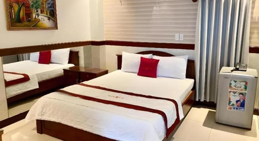 Bed in Ha Oanh Hotel