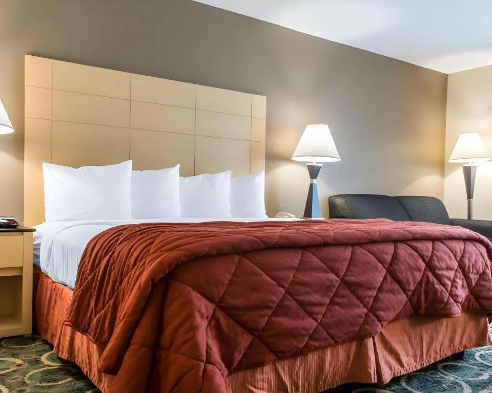 Bed in Quality Inn Geneseo