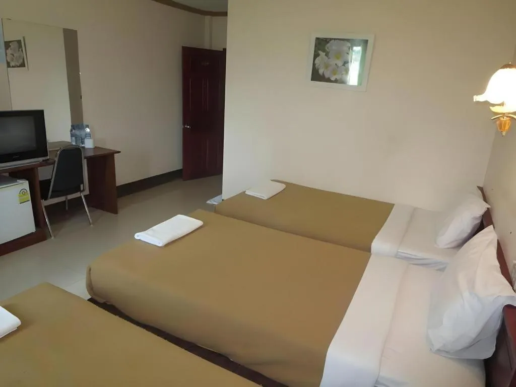 Bed in Chaleunehoung Hotel