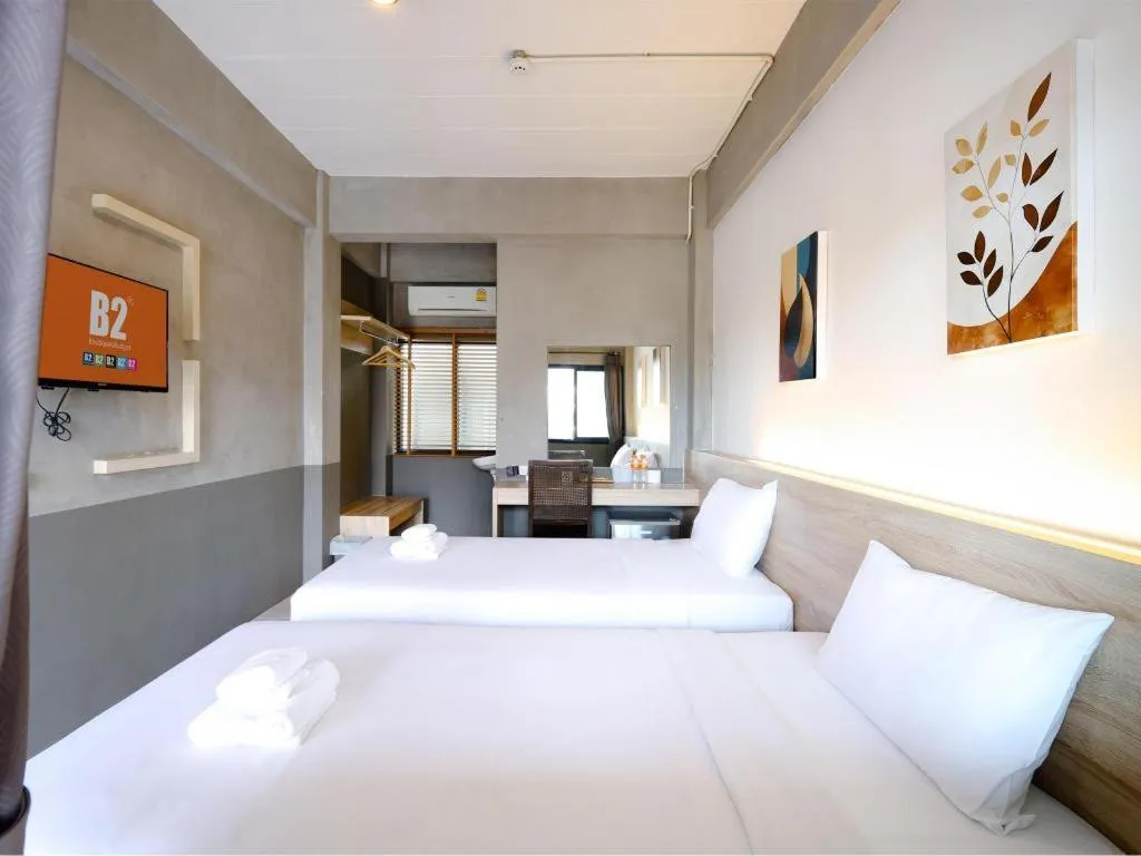 Bed in B2 Lanna Boutique & Budget Hotel