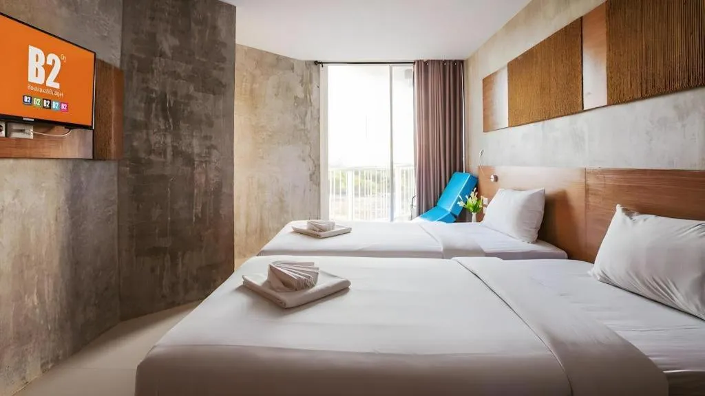 Bed in B2 Jomtien Pattaya Boutique & Budget Hotel