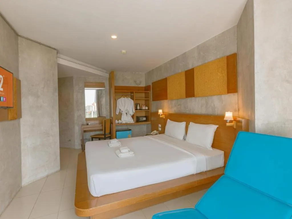 Bed in B2 Jomtien Pattaya Boutique & Budget Hotel
