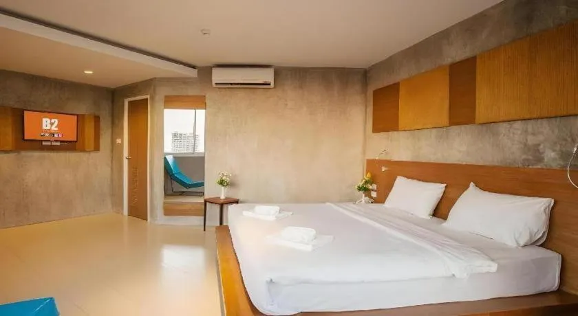 Bed in B2 Jomtien Pattaya Boutique & Budget Hotel