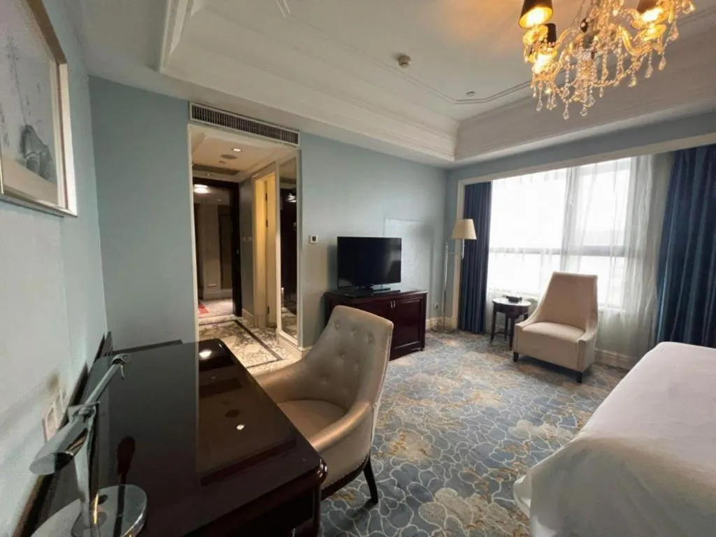 Bed in Yuncheng Jianguo Hotel