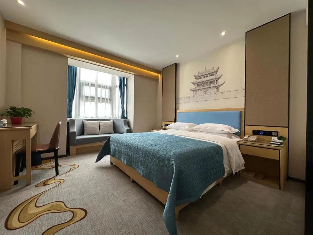 Bed in Lanzhou Hualian Hotel