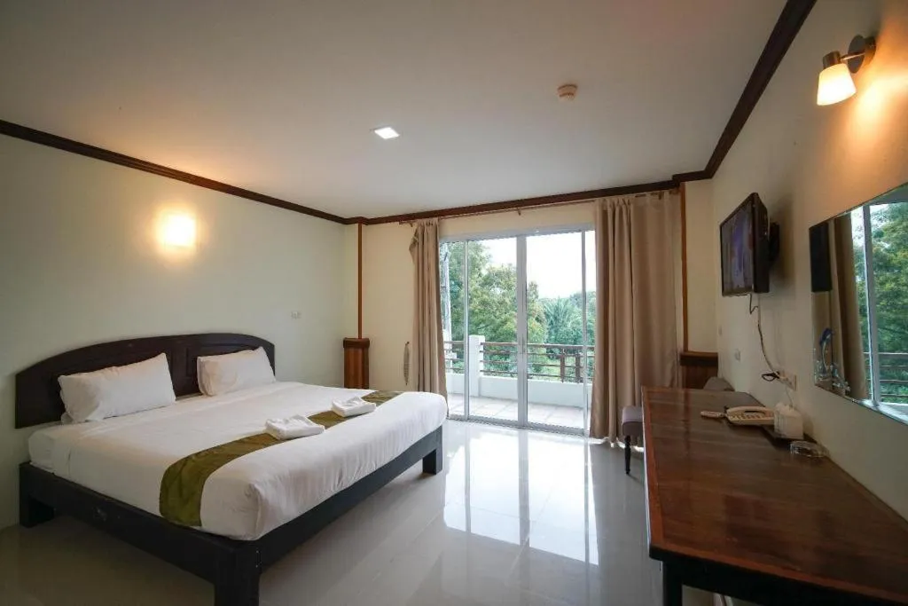 Bed in Sea Mountain Khanom Hotel
