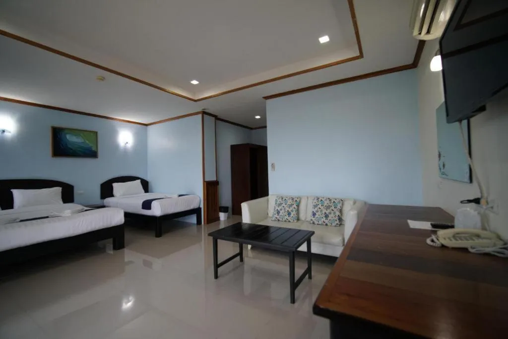 Bed in Sea Mountain Khanom Hotel