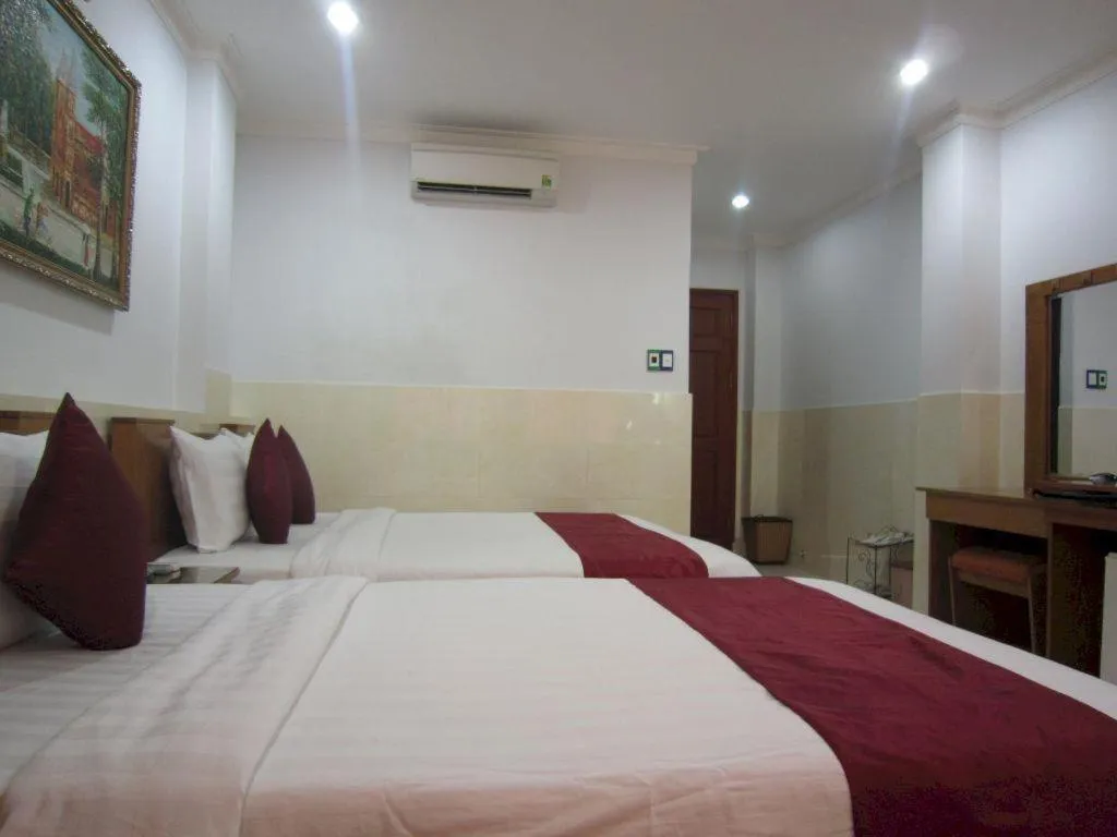 Bed in Thien Hoa Hotel