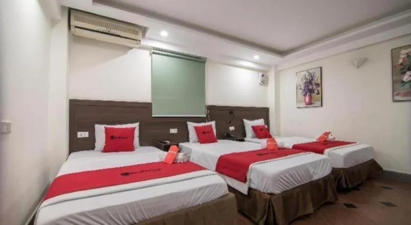 Bed in Ha Noi Vang Hotel Hoang Ngan