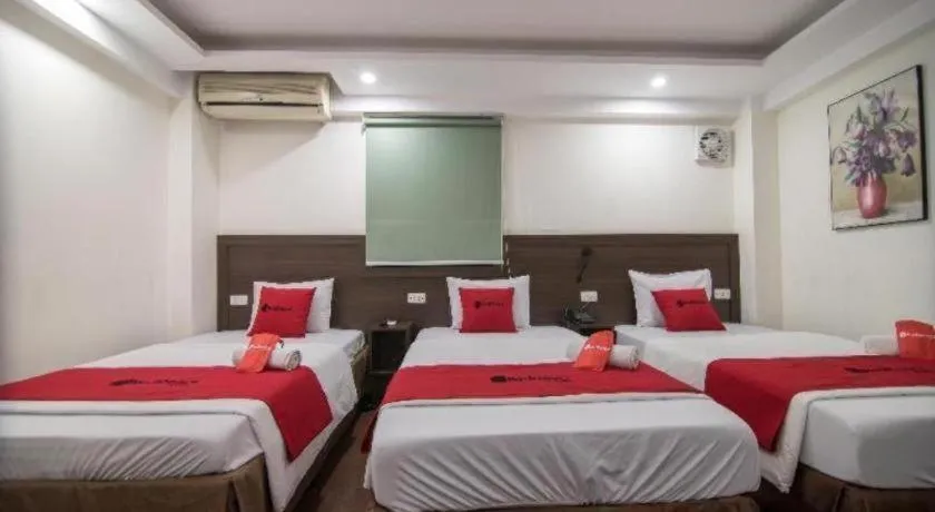 Bed in Ha Noi Vang Hotel Hoang Ngan