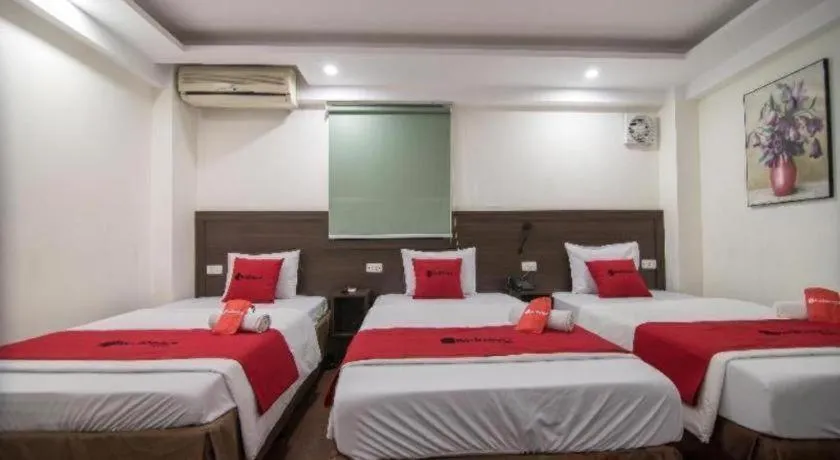 Bed in Ha Noi Vang Hotel Hoang Ngan