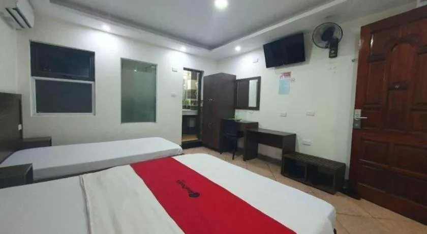 Bed in Ha Noi Vang Hotel Hoang Ngan