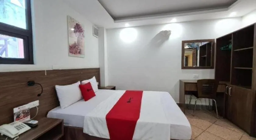 Bed in Ha Noi Vang Hotel Hoang Ngan