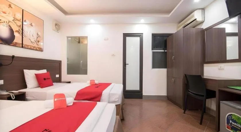 Bed in Ha Noi Vang Hotel Hoang Ngan