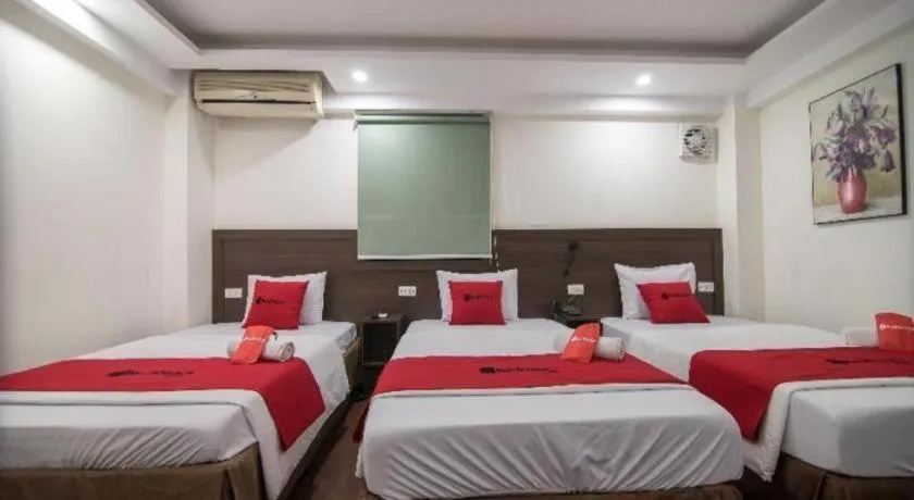 Bed in Ha Noi Vang Hotel Hoang Ngan