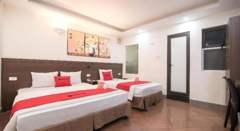 Bed in Ha Noi Vang Hotel Hoang Ngan