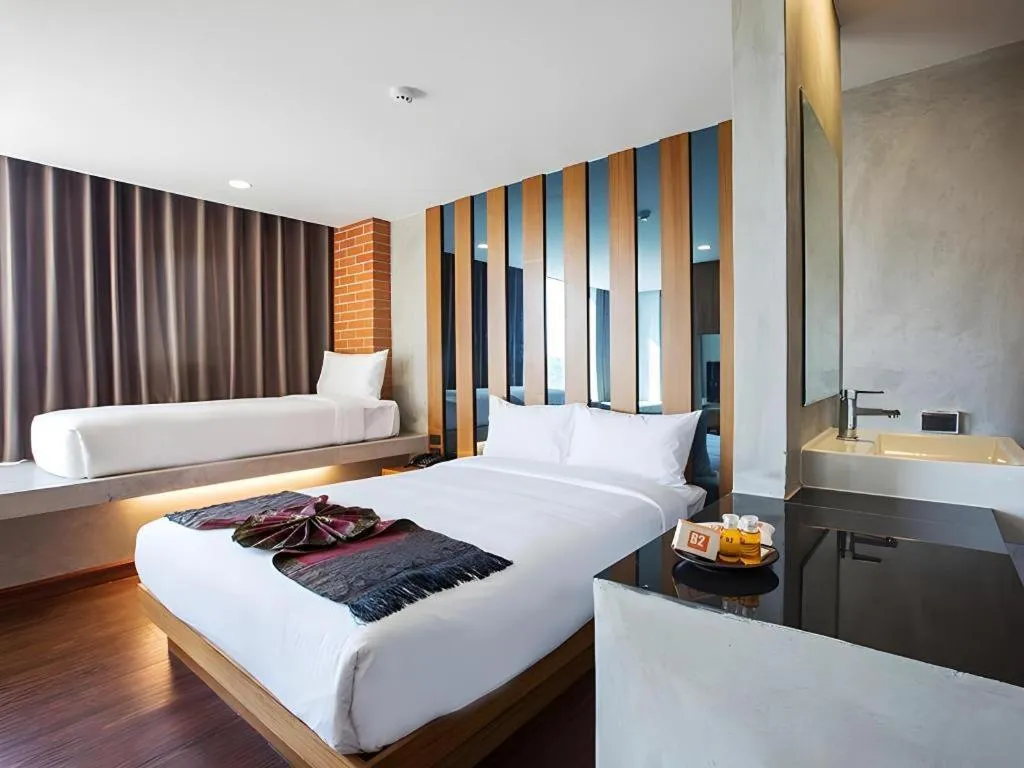 Bed in B2 Udon Thani Boutique and Budget Hotel