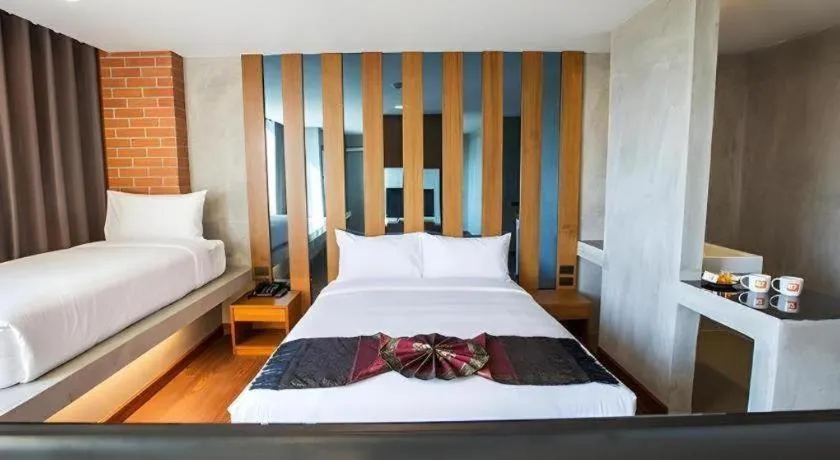 Bed in B2 Udon Thani Boutique and Budget Hotel