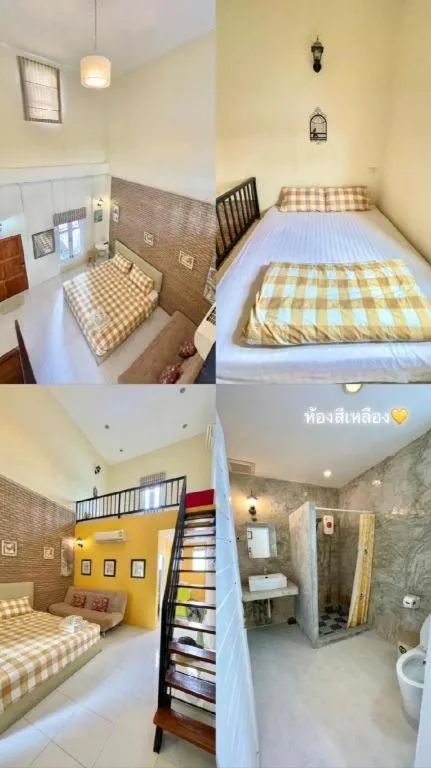 Bed in The Color Resort Amphawa