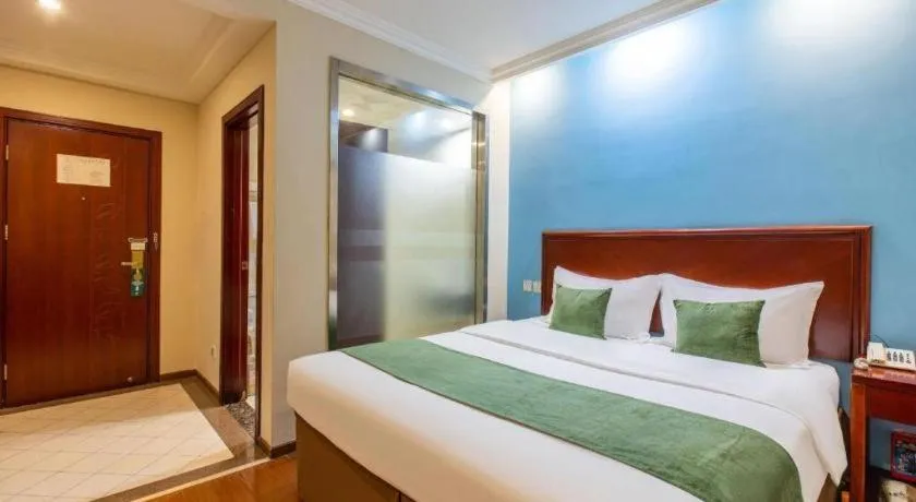 Bed in GreenTree Inn Beijing East Yizhuang District Second Kechuang Street Express Hotel