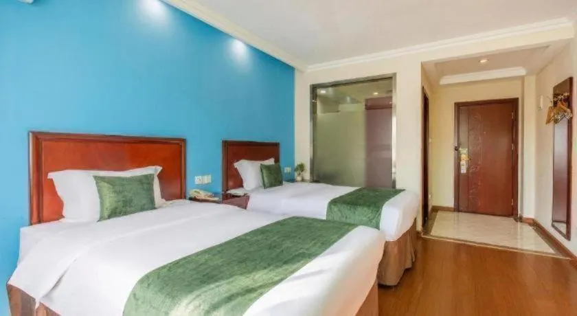 Bed in GreenTree Inn Beijing East Yizhuang District Second Kechuang Street Express Hotel