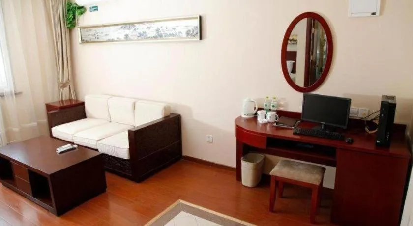 Bed in GreenTree Inn Beijing East Yizhuang District Second Kechuang Street Express Hotel