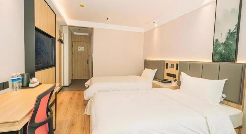 Bed in GreenTree Inn Beijing Capital Airport New International Exhibition Center Express Hotel