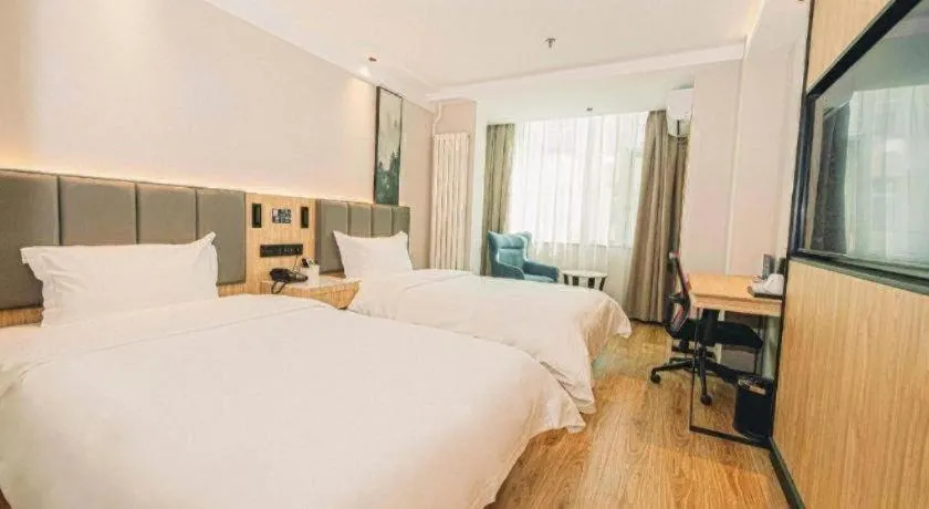 Bed in GreenTree Inn Beijing Capital Airport New International Exhibition Center Express Hotel