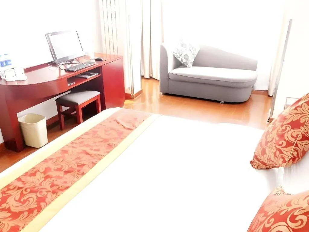 Bed in GreenTree Inn Beijing Capital Airport New International Exhibition Center Express Hotel