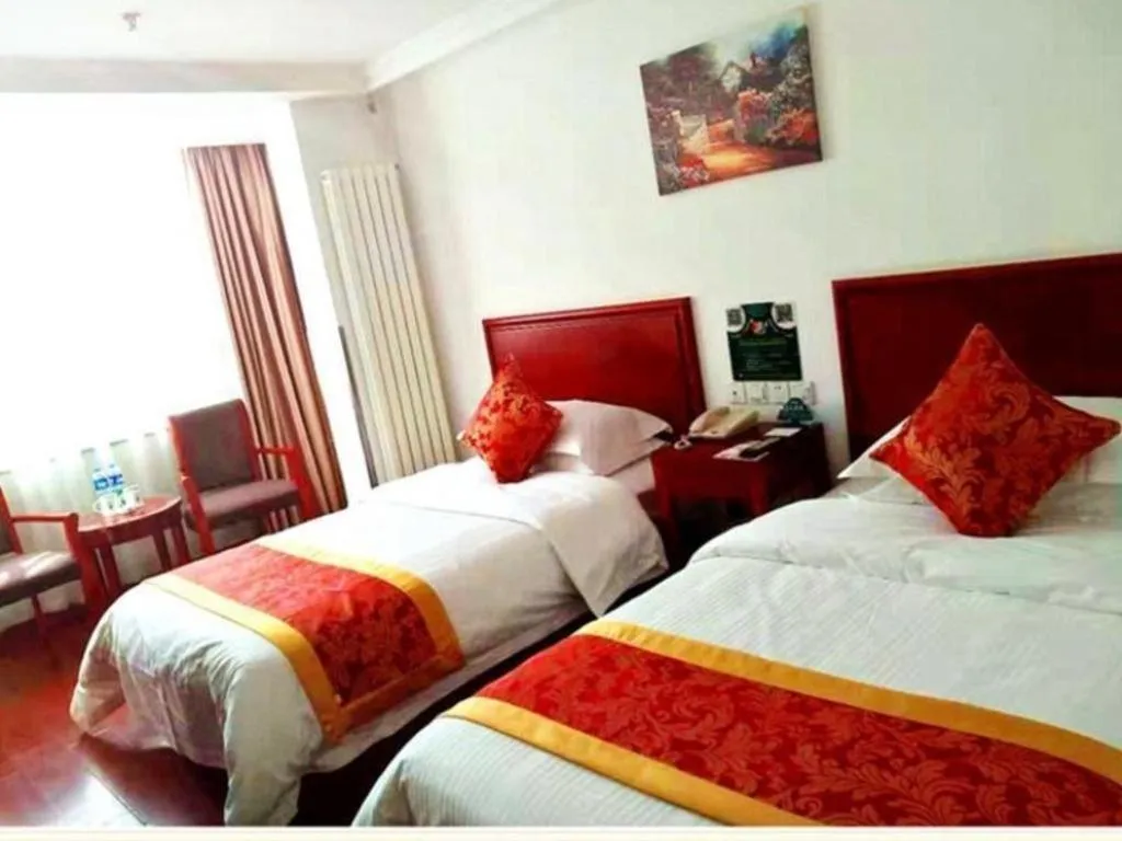 Bed in GreenTree Inn Beijing Capital Airport New International Exhibition Center Express Hotel