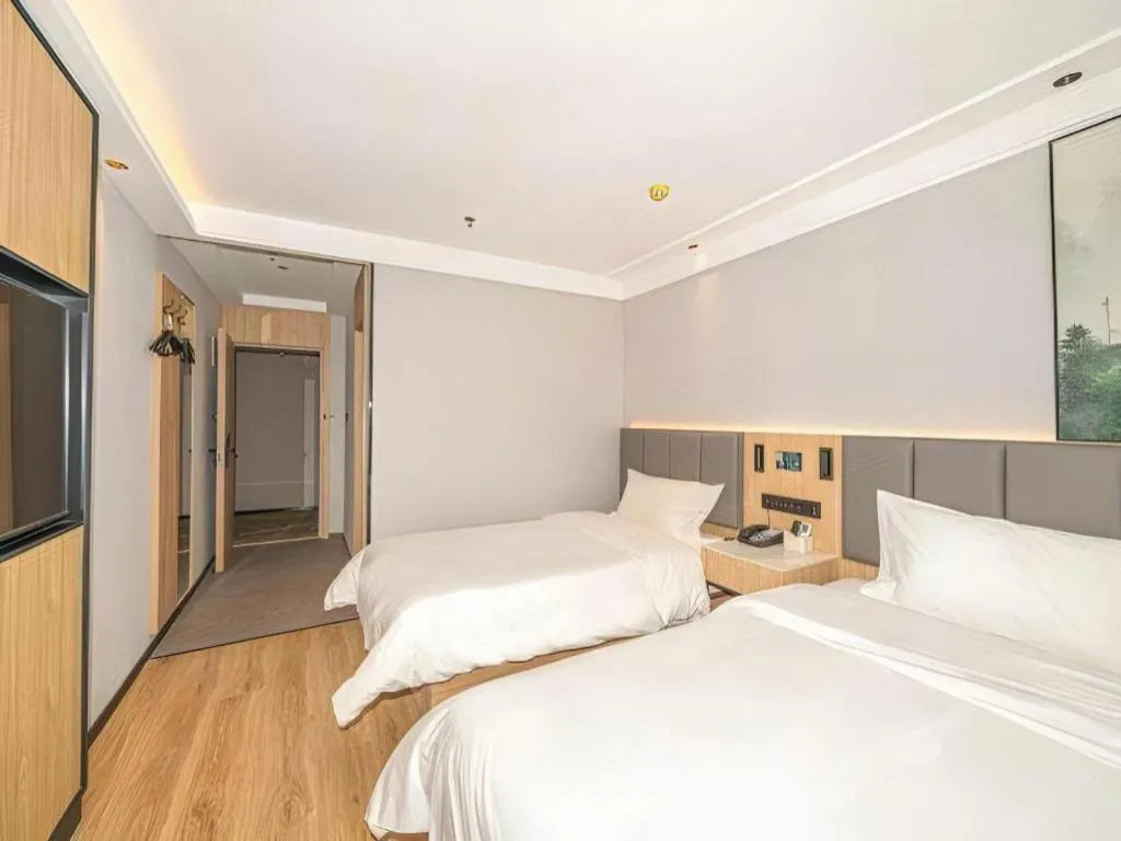 Bed in GreenTree Inn Beijing Capital Airport New International Exhibition Center Express Hotel