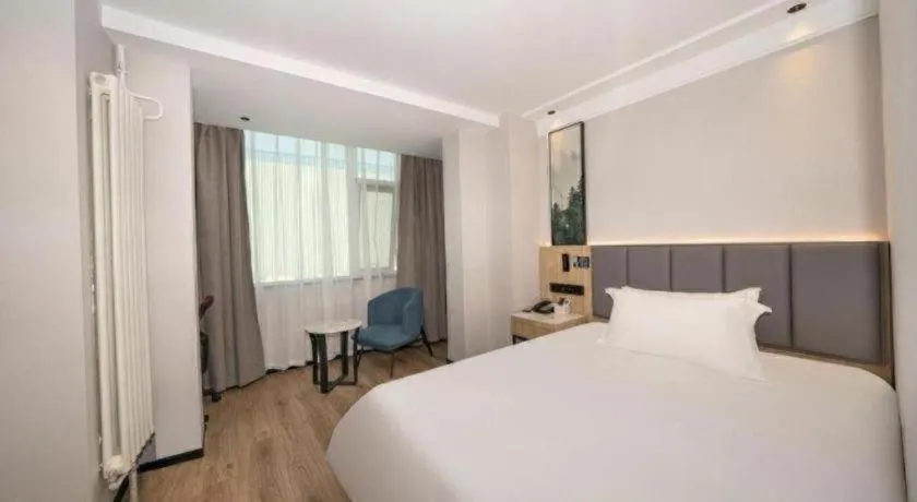 Bed in GreenTree Inn Beijing Capital Airport New International Exhibition Center Express Hotel