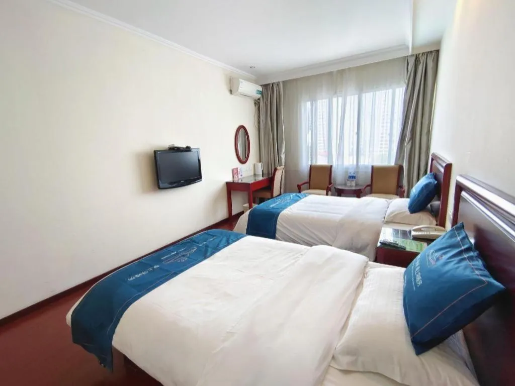 Bed in GreenTree Inn Jiangsu Suzhou Shi Road North Tongjing Road Subway Station Express Hotel