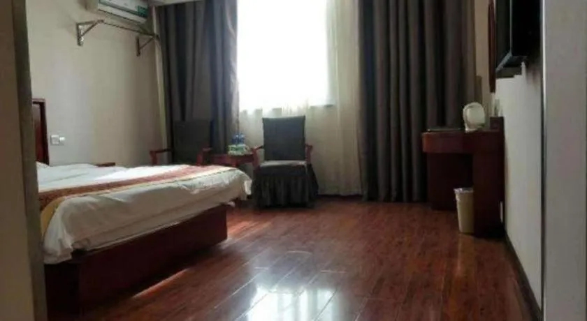 Bed in GreenTree Inn Lianyungang Guanyun Bus Station Zhenxing Garden Express Hotel