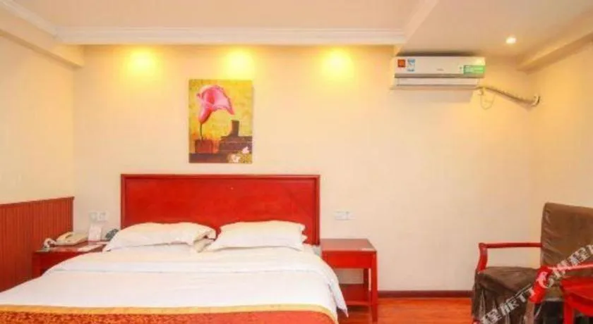 Bed in GreenTree Inn Lianyungang Guanyun Bus Station Zhenxing Garden Express Hotel
