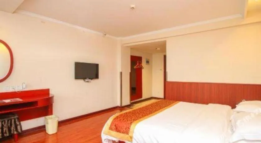 Bed in GreenTree Inn Lianyungang Guanyun Bus Station Zhenxing Garden Express Hotel