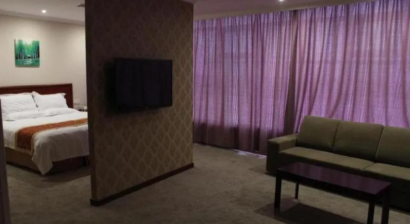 Bed in GreenTree Inn Zhejiang Ningbo Exhibition and Convention Center Bus East Station Express Hotel