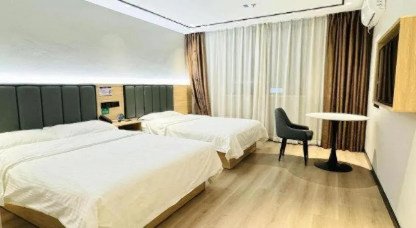 Bed in GreenTree Inn ShangHai KangQiao Industrial Zone JinXiu Road Business Hotel